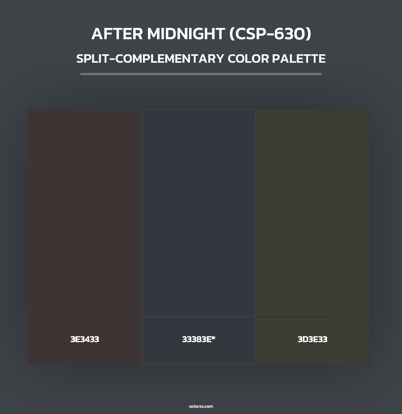 After Midnight (CSP-630) - Split-Complementary Color Palette