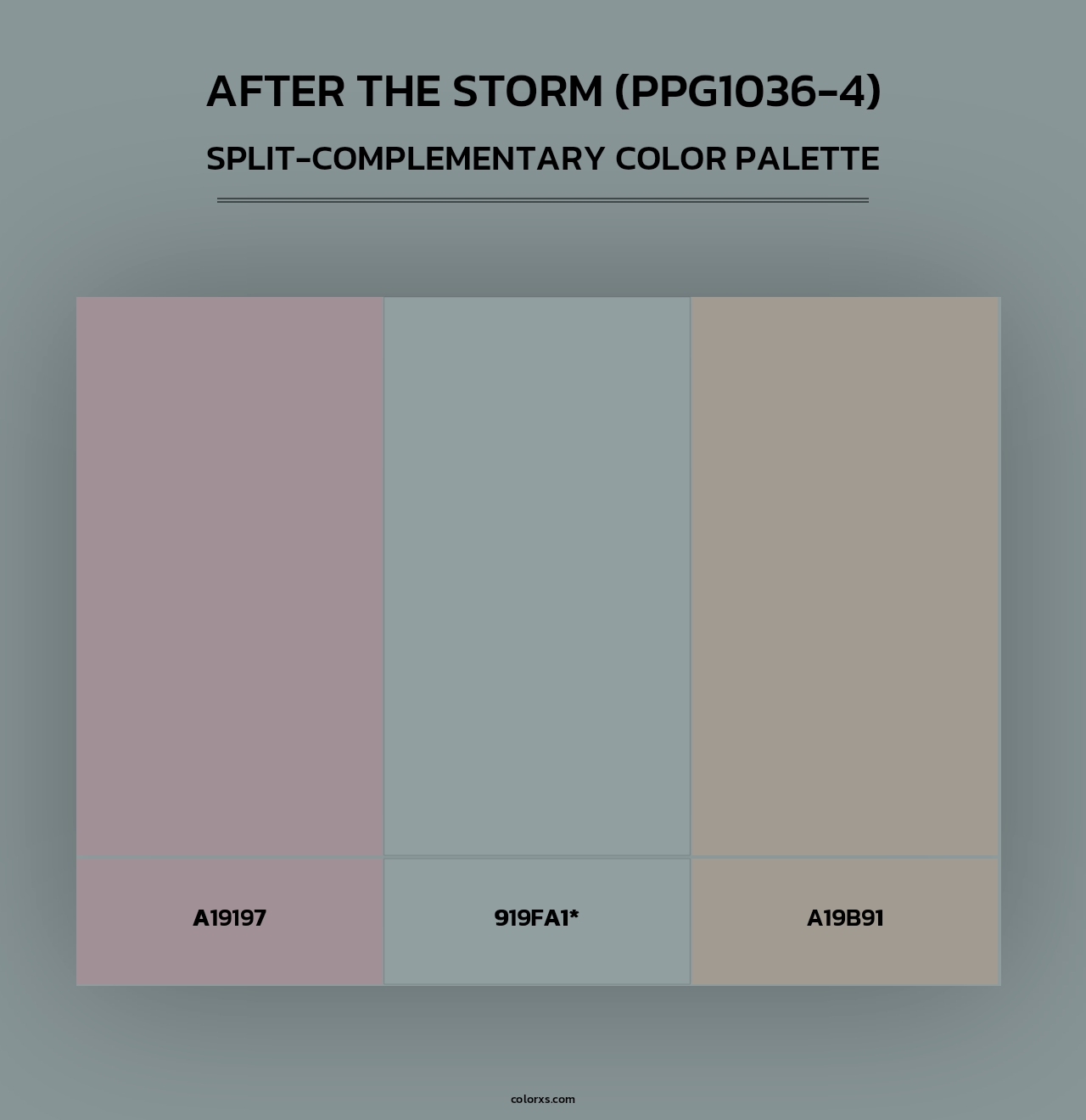 After The Storm (PPG1036-4) - Split-Complementary Color Palette