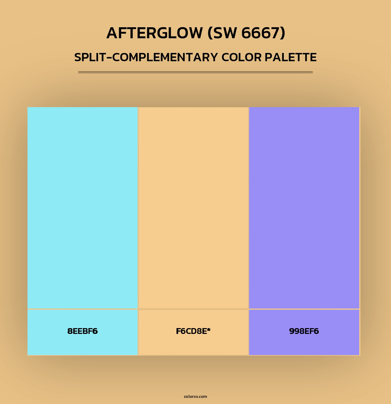 Afterglow (SW 6667) - Split-Complementary Color Palette