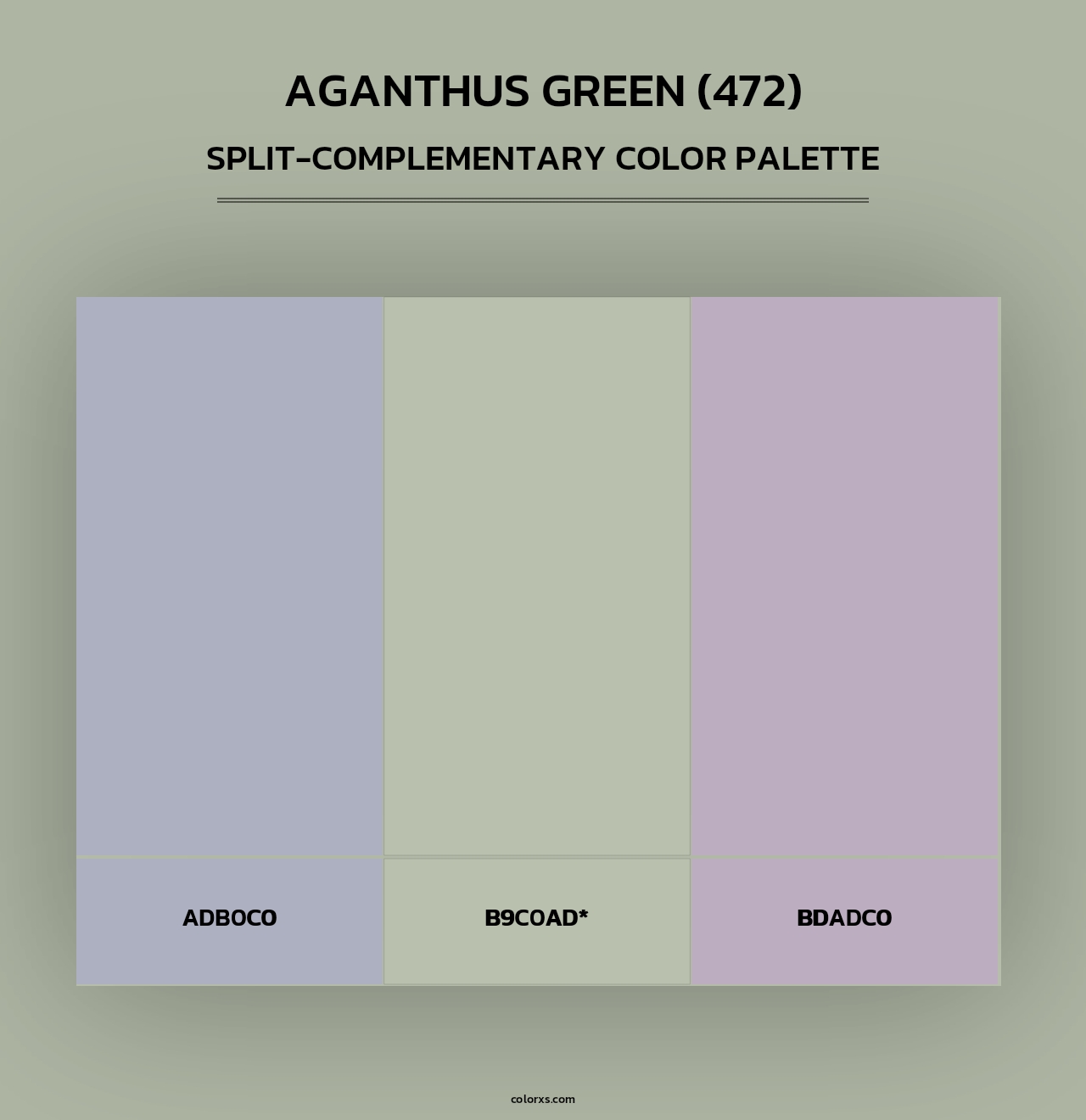 Aganthus Green (472) - Split-Complementary Color Palette