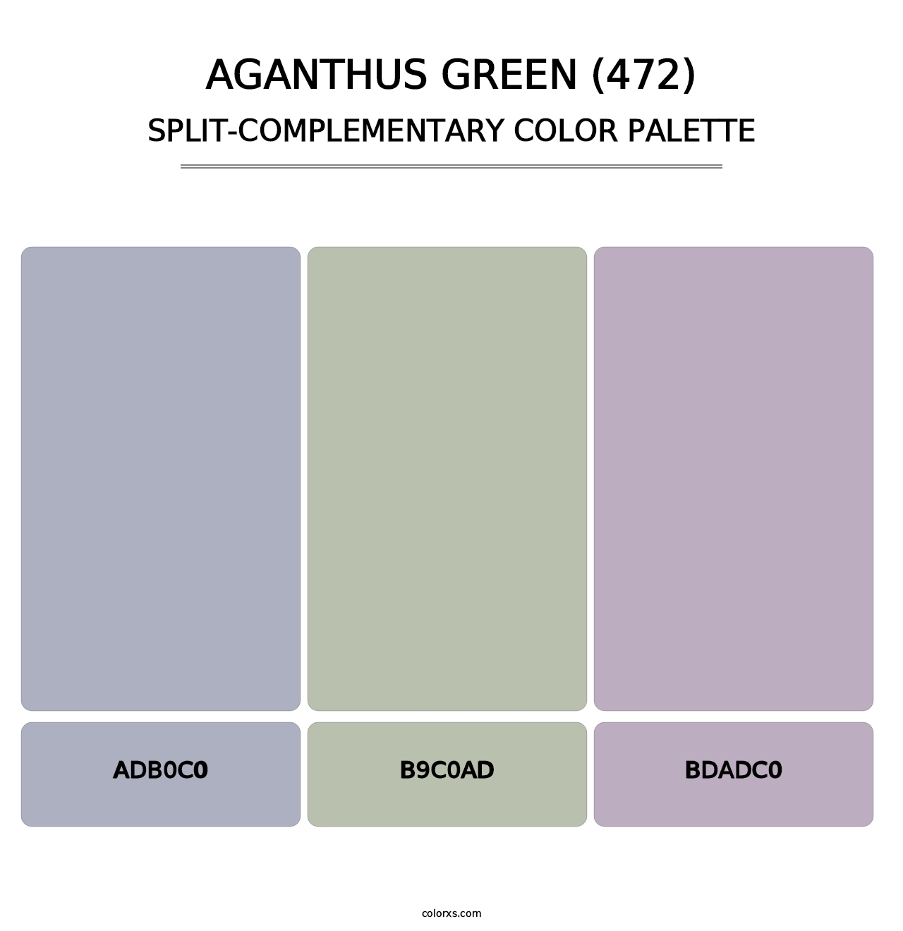 Aganthus Green (472) - Split-Complementary Color Palette