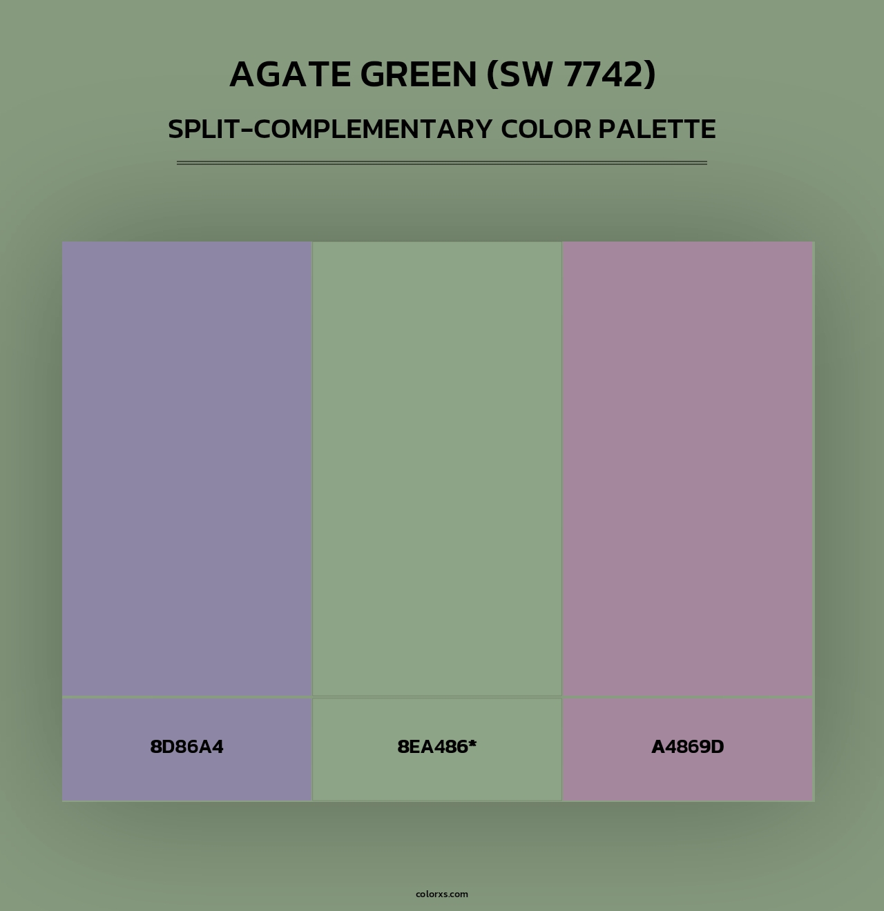 Agate Green (SW 7742) - Split-Complementary Color Palette