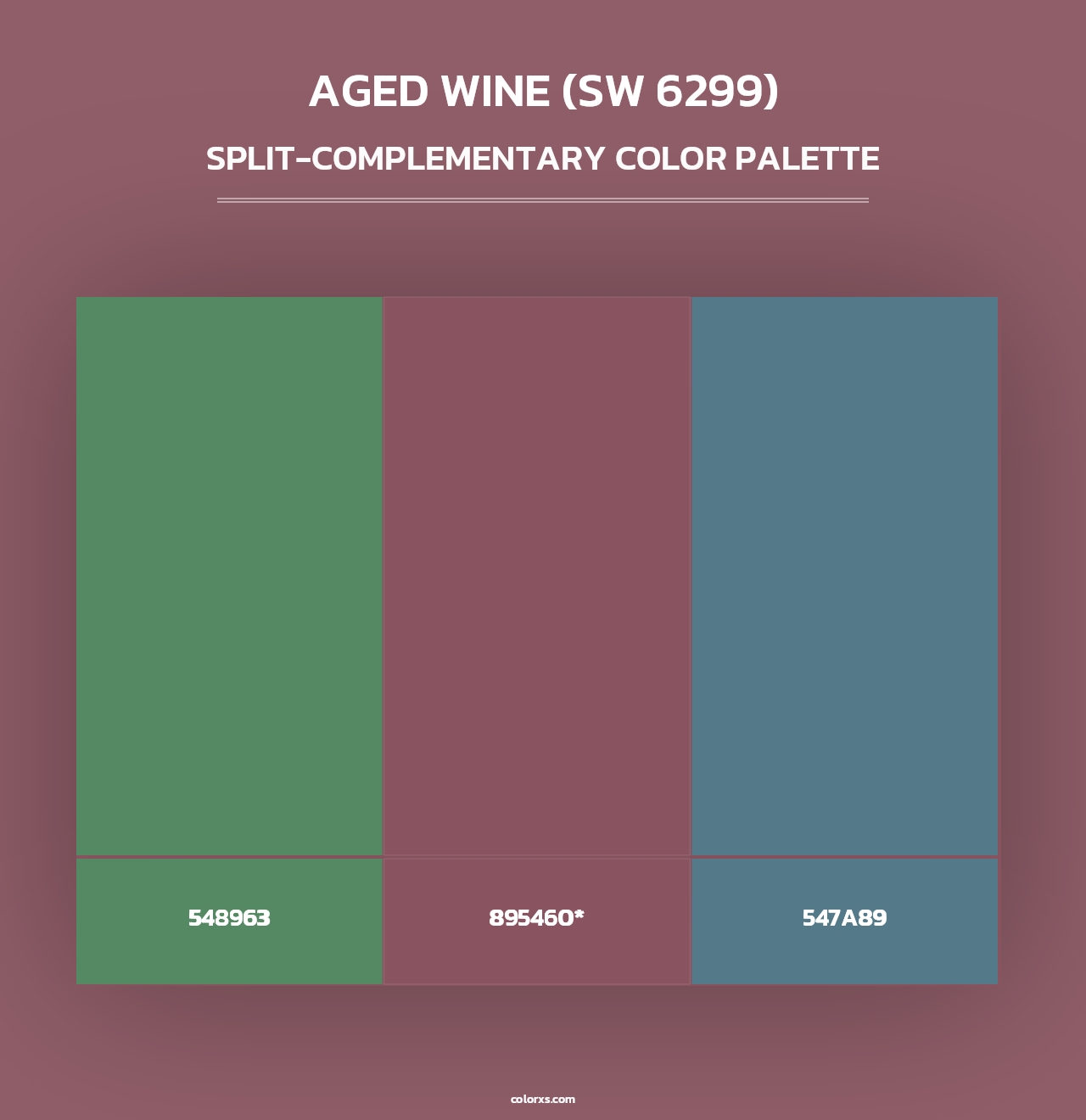 Aged Wine (SW 6299) - Split-Complementary Color Palette