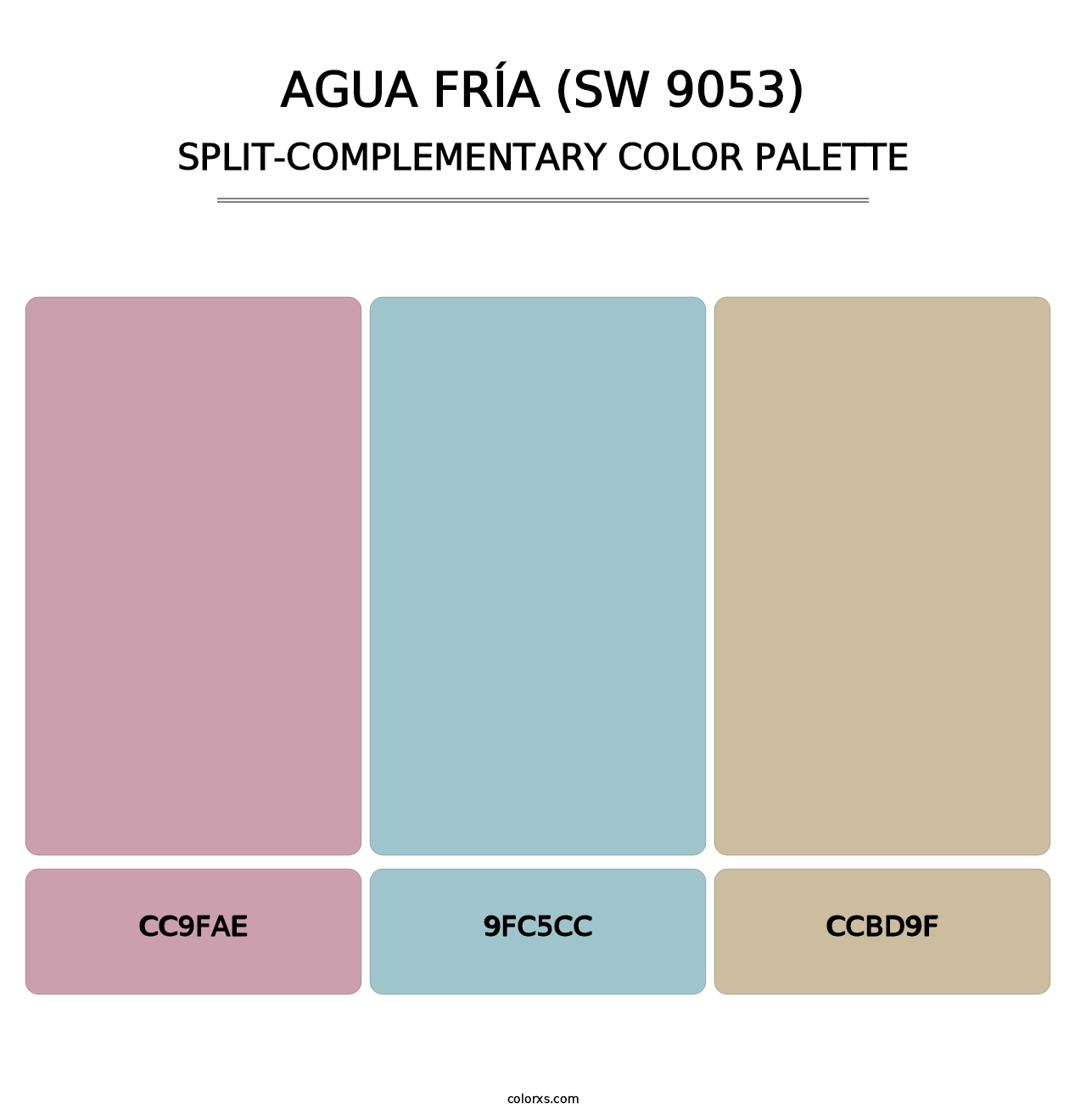 Agua Fría (SW 9053) - Split-Complementary Color Palette