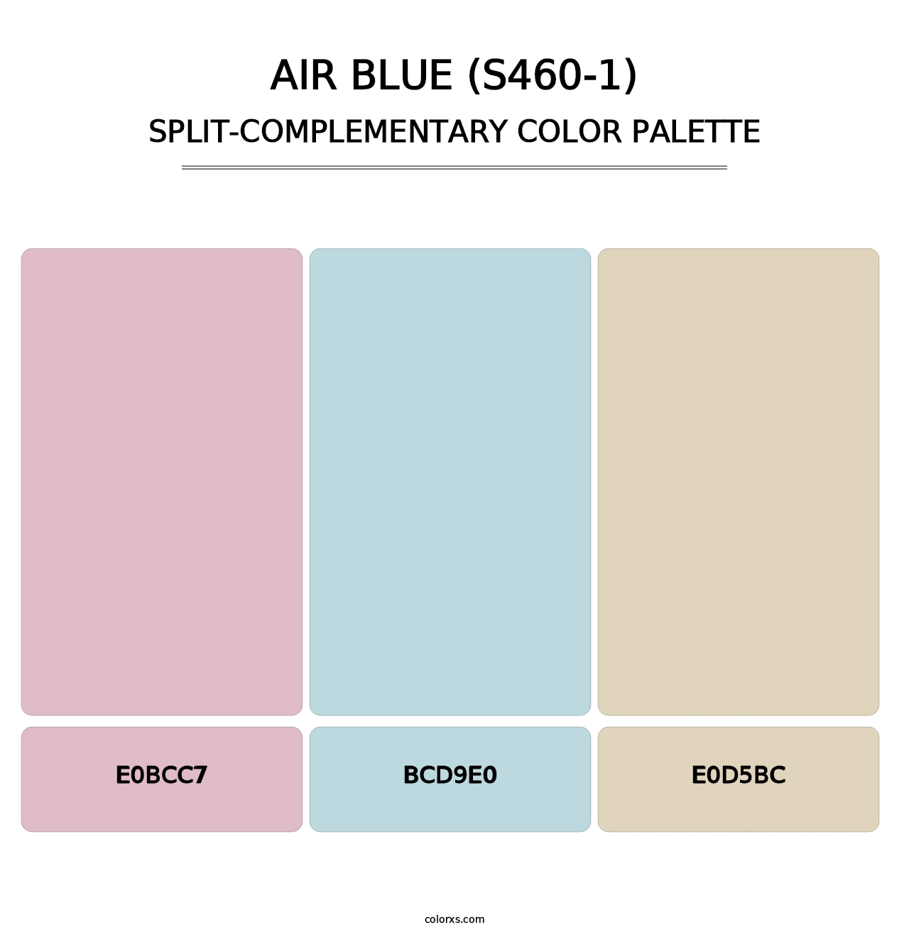 Air Blue (S460-1) - Split-Complementary Color Palette