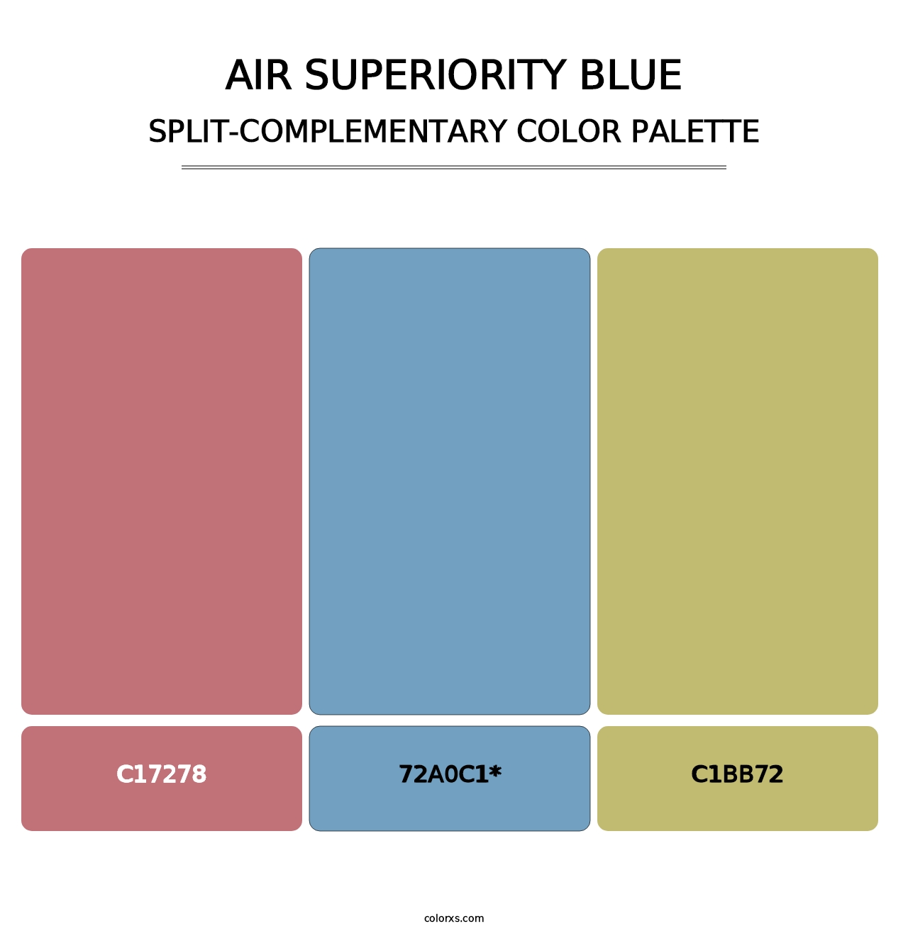 Air Superiority Blue - Split-Complementary Color Palette