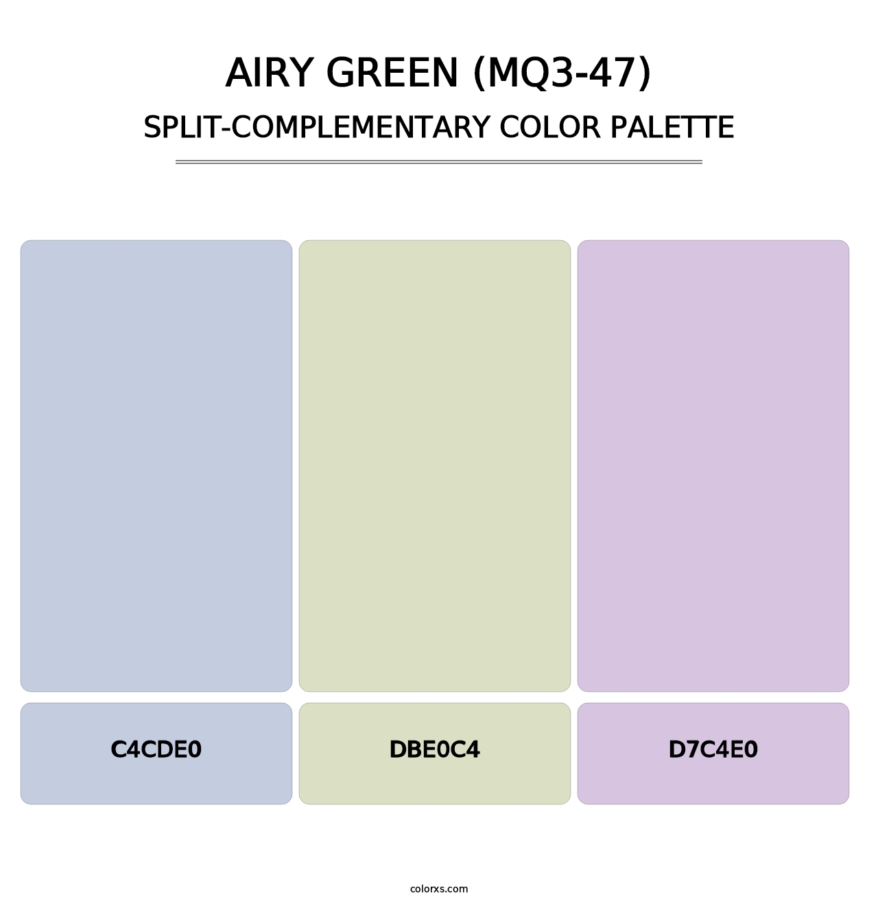 Airy Green (MQ3-47) - Split-Complementary Color Palette