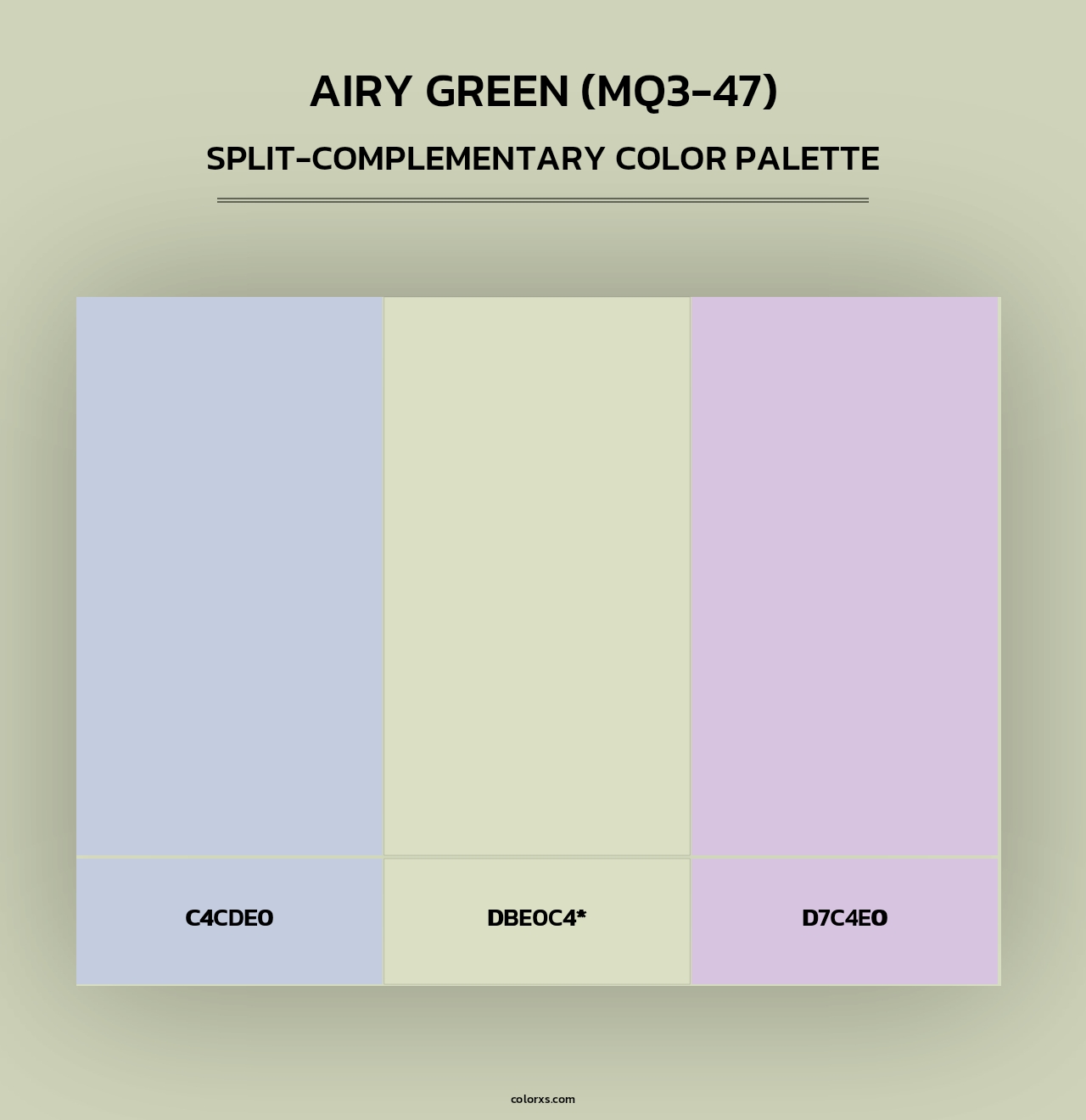Airy Green (MQ3-47) - Split-Complementary Color Palette