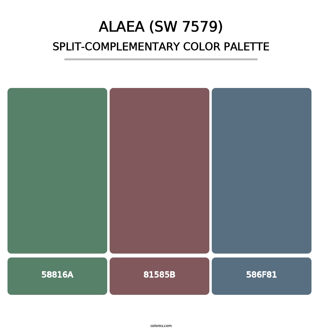 Alaea (SW 7579) - Split-Complementary Color Palette