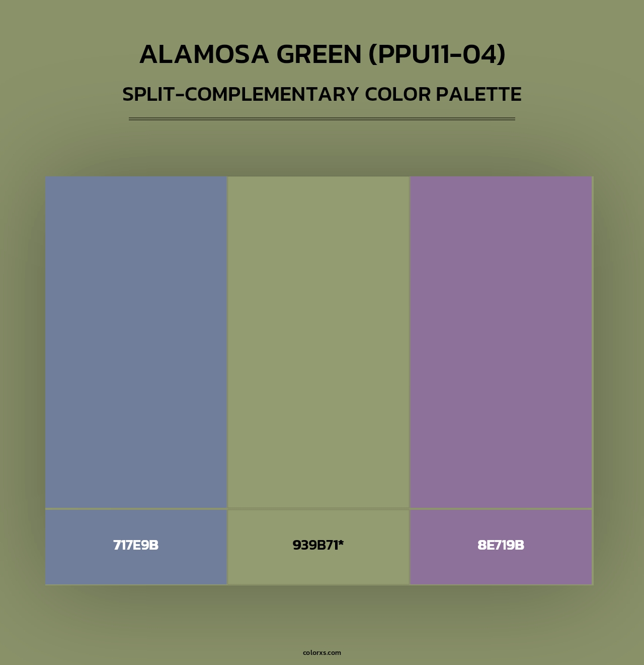 Alamosa Green (PPU11-04) - Split-Complementary Color Palette