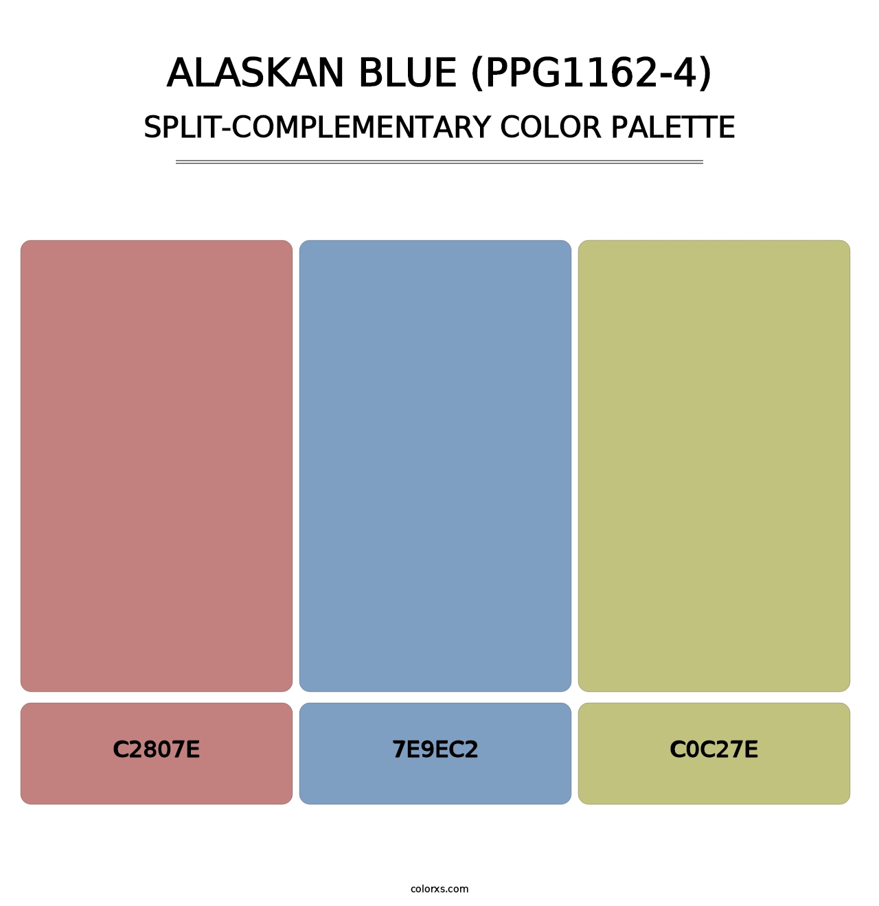 Alaskan Blue (PPG1162-4) - Split-Complementary Color Palette