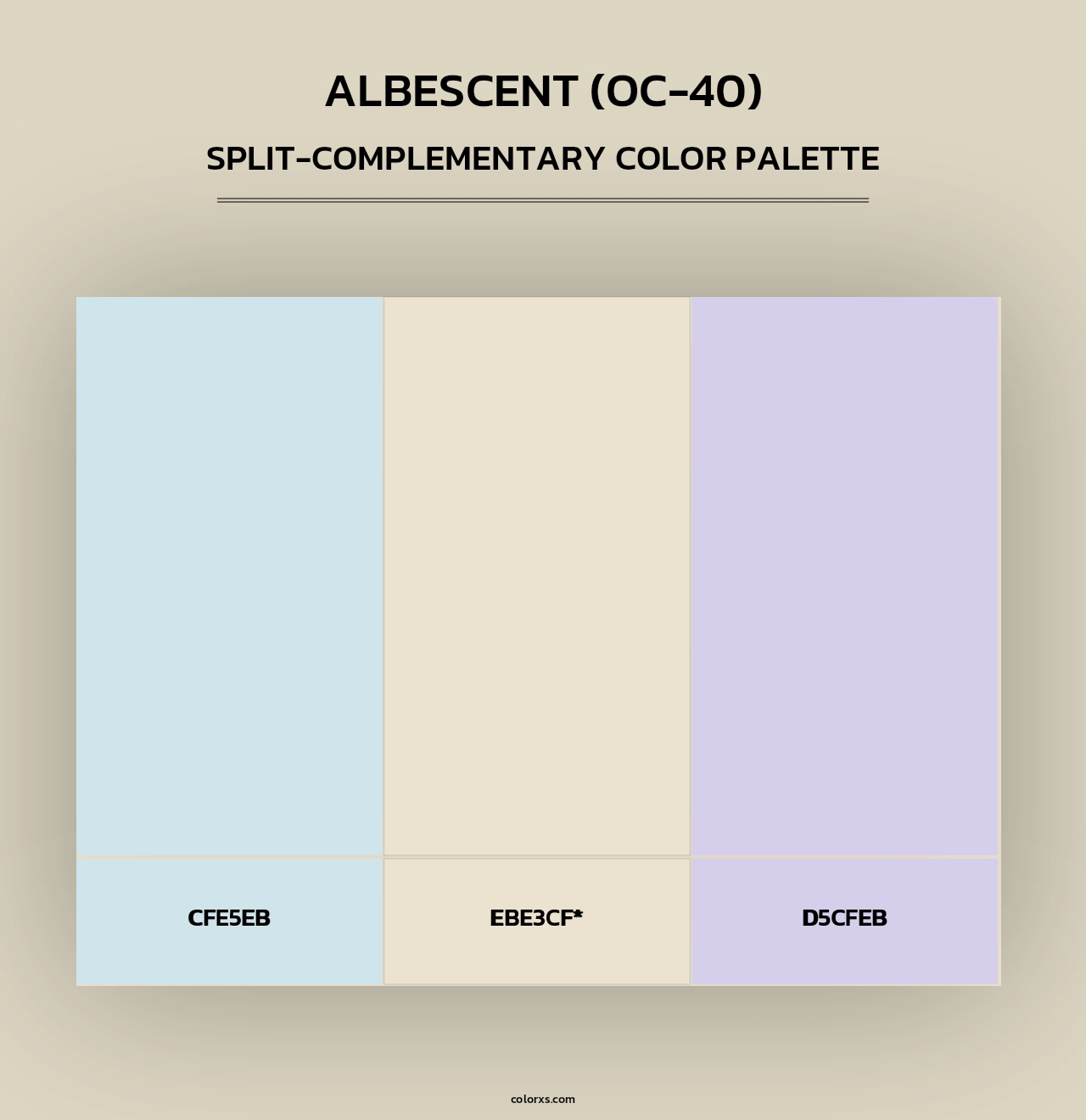 Albescent (OC-40) - Split-Complementary Color Palette