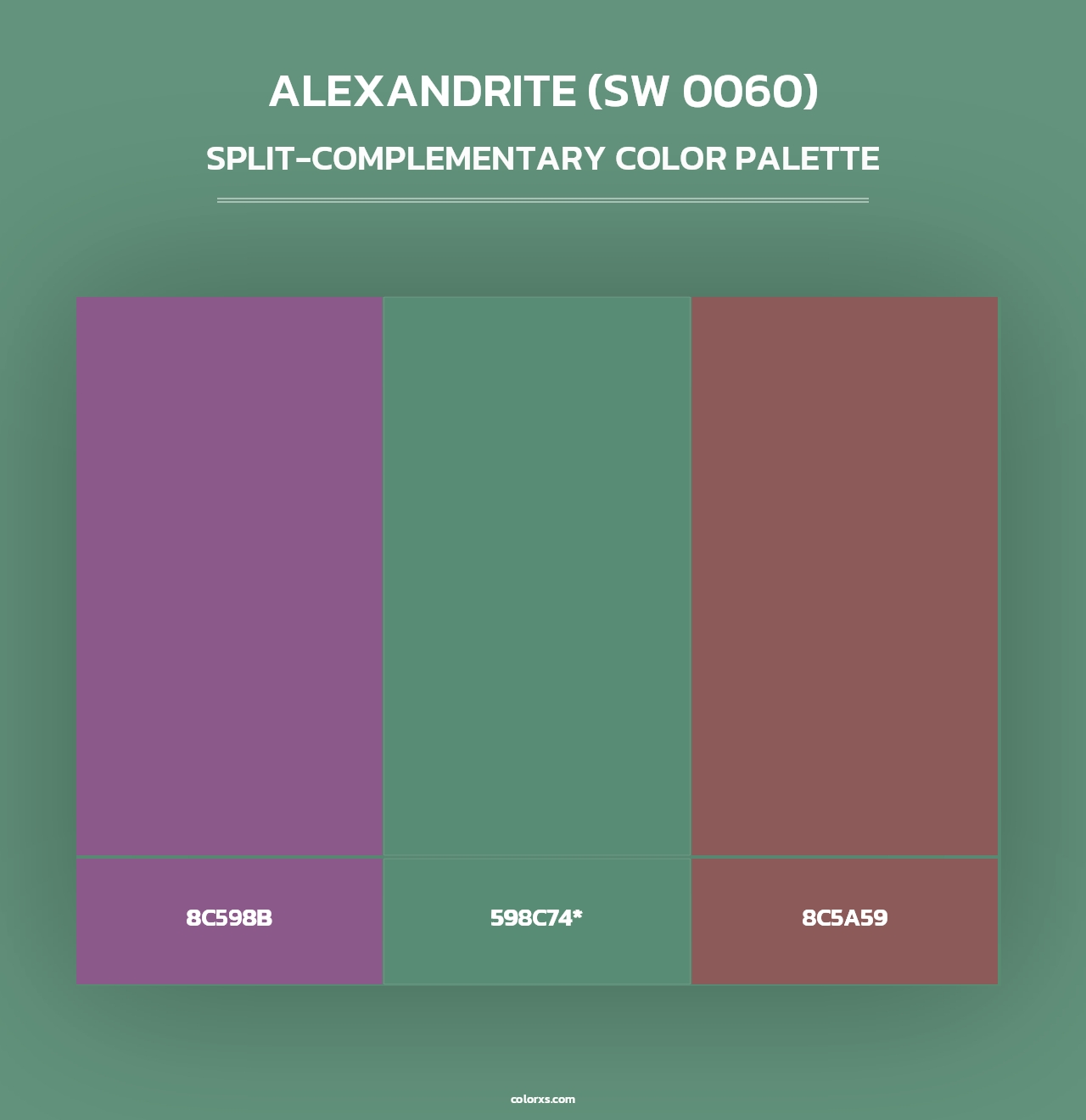 Alexandrite (SW 0060) - Split-Complementary Color Palette