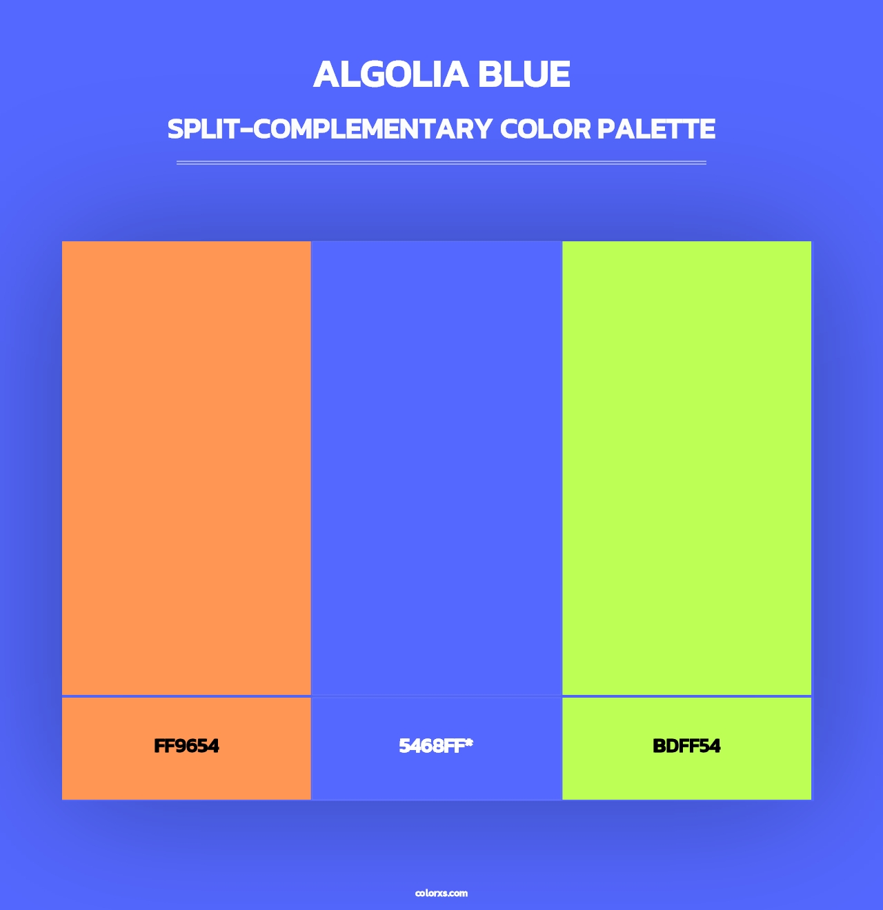 Algolia Blue - Split-Complementary Color Palette