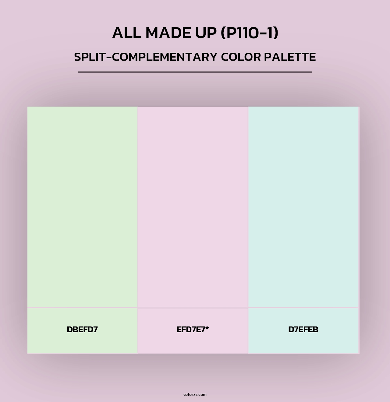 All Made Up (P110-1) - Split-Complementary Color Palette