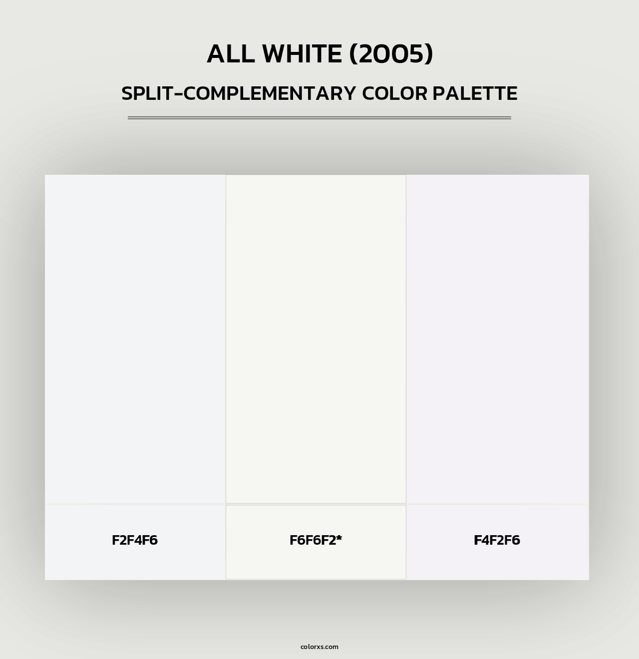 All White (2005) - Split-Complementary Color Palette