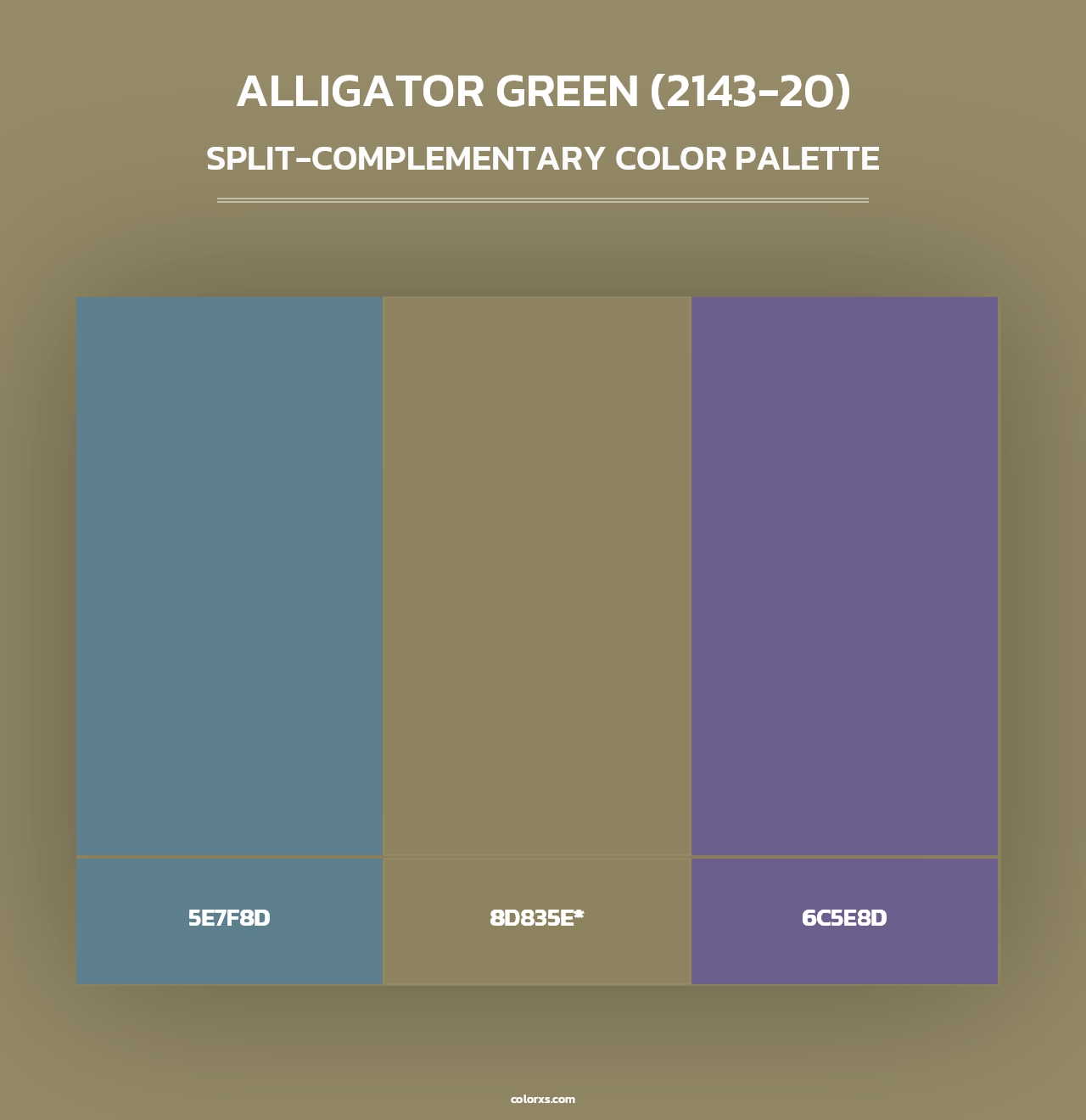 Alligator Green (2143-20) - Split-Complementary Color Palette