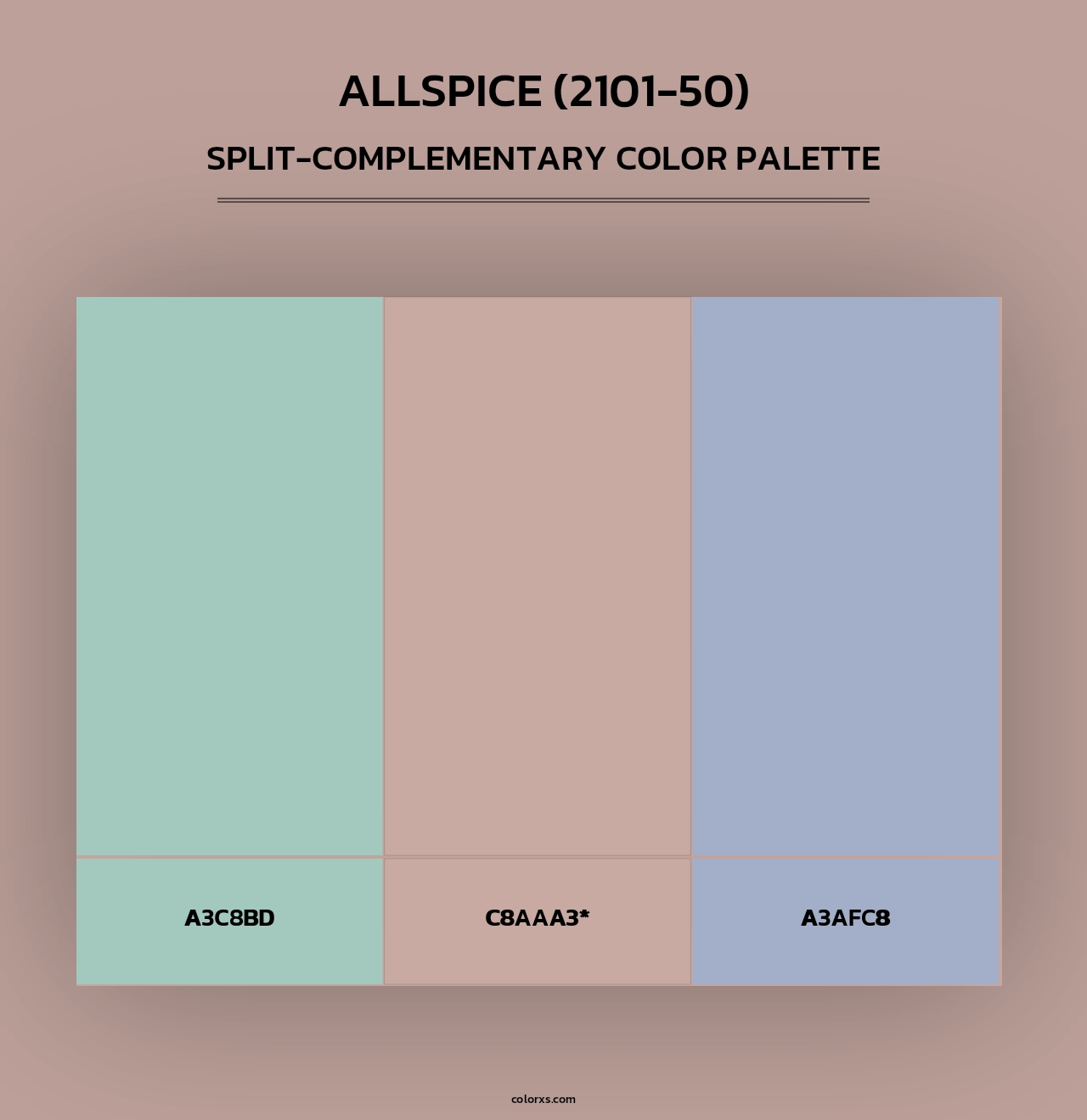 Allspice (2101-50) - Split-Complementary Color Palette