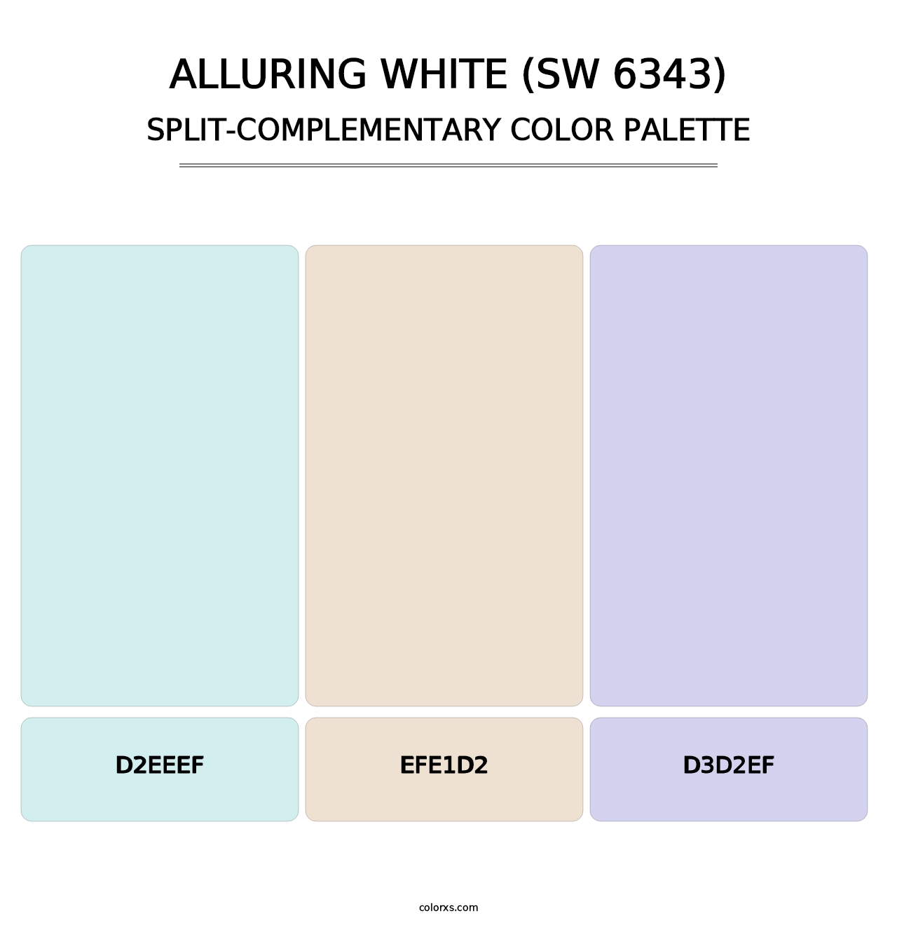 Alluring White (SW 6343) - Split-Complementary Color Palette