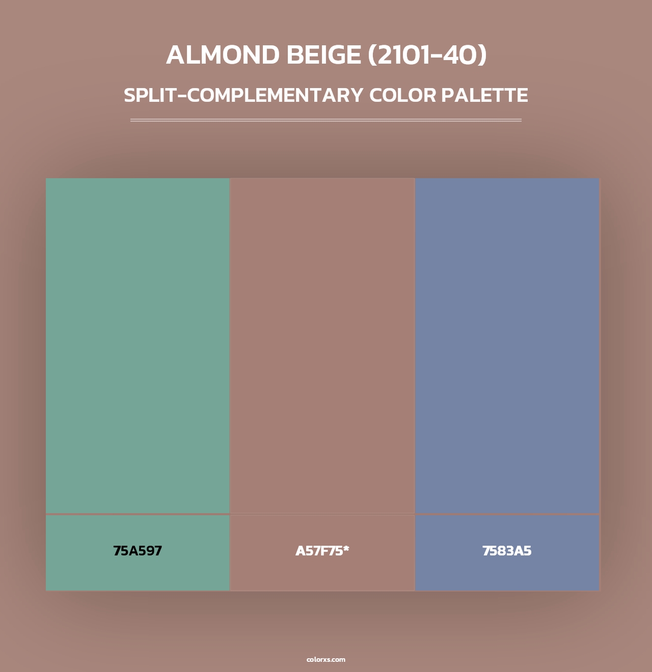 Almond Beige (2101-40) - Split-Complementary Color Palette