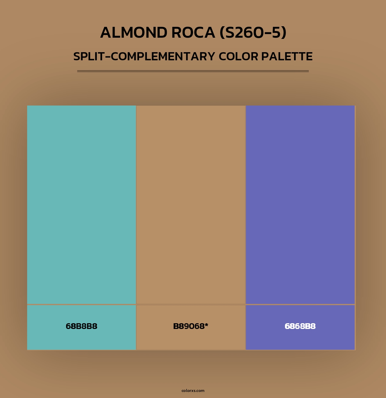 Almond Roca (S260-5) - Split-Complementary Color Palette