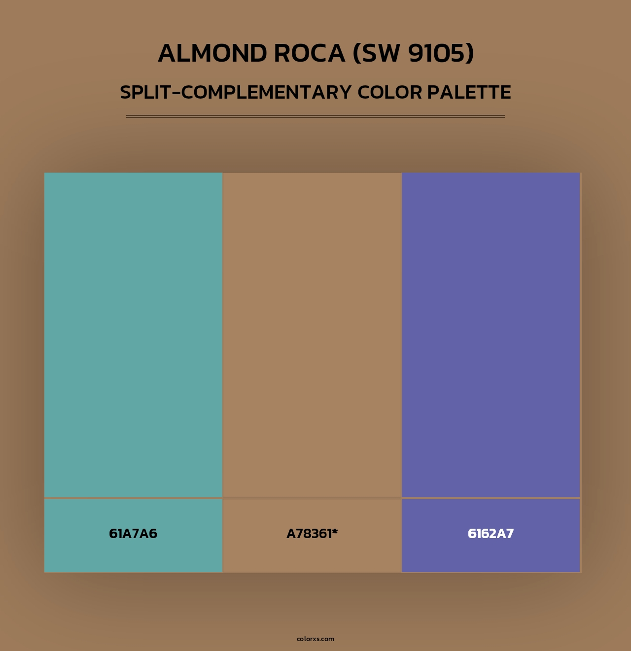 Almond Roca (SW 9105) - Split-Complementary Color Palette