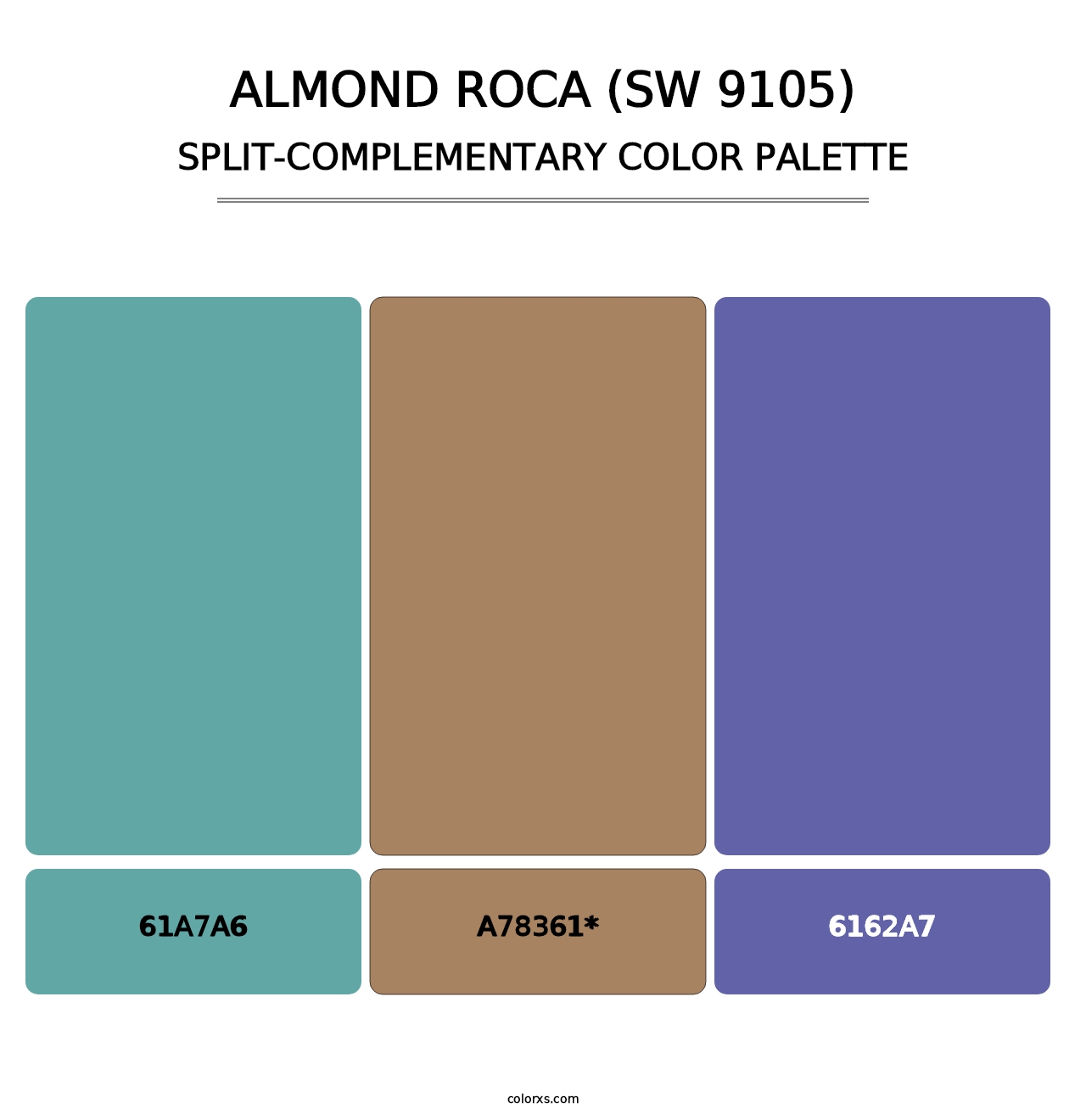 Almond Roca (SW 9105) - Split-Complementary Color Palette