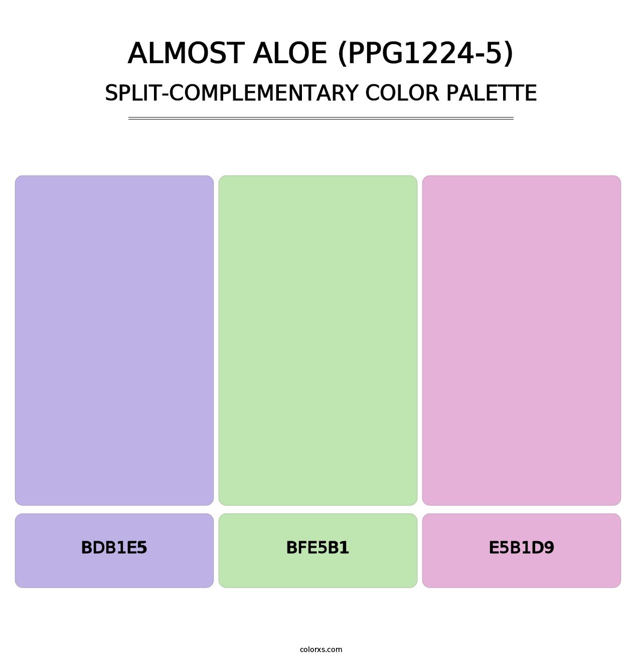 Almost Aloe (PPG1224-5) - Split-Complementary Color Palette