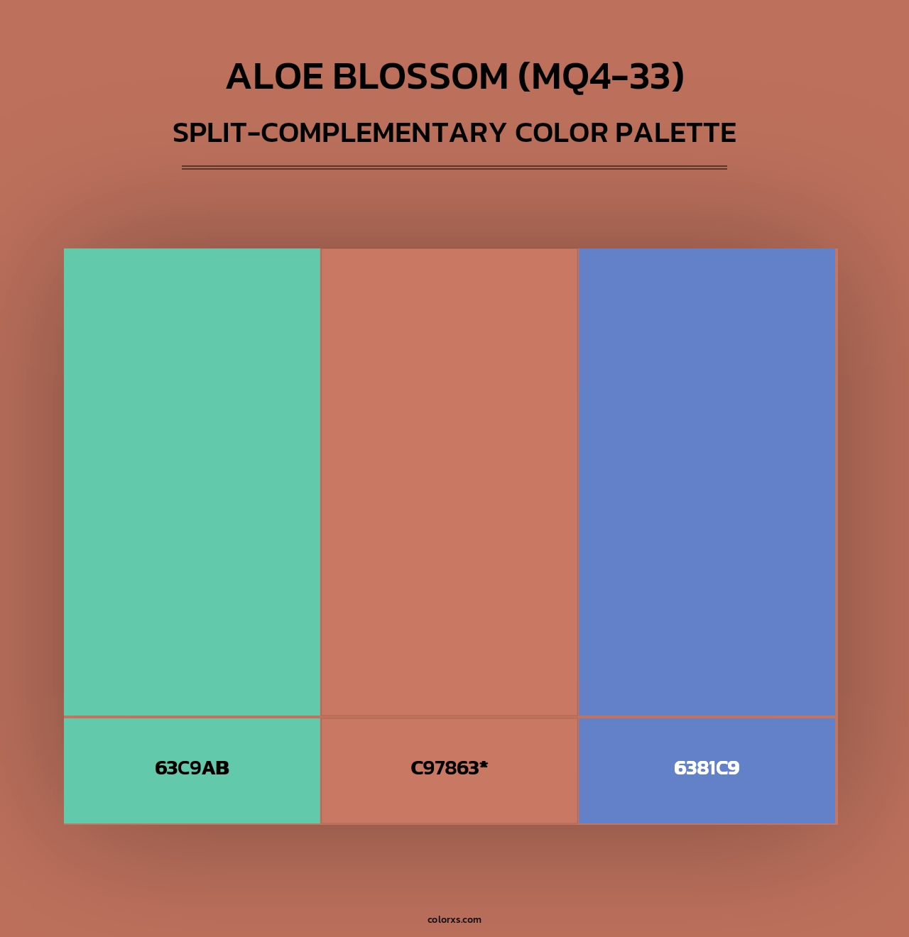 Aloe Blossom (MQ4-33) - Split-Complementary Color Palette