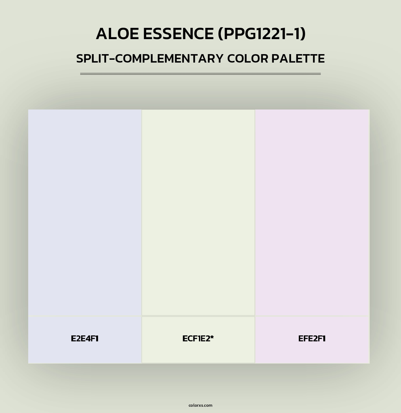 Aloe Essence (PPG1221-1) - Split-Complementary Color Palette