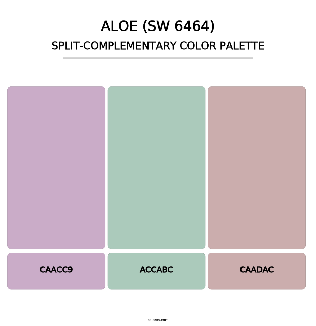 Aloe (SW 6464) - Split-Complementary Color Palette