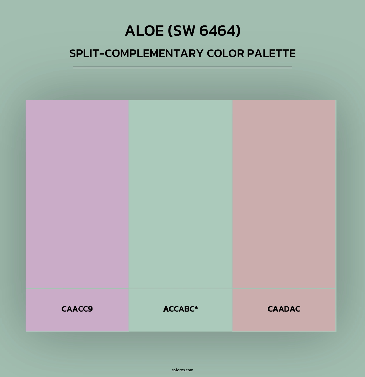 Aloe (SW 6464) - Split-Complementary Color Palette