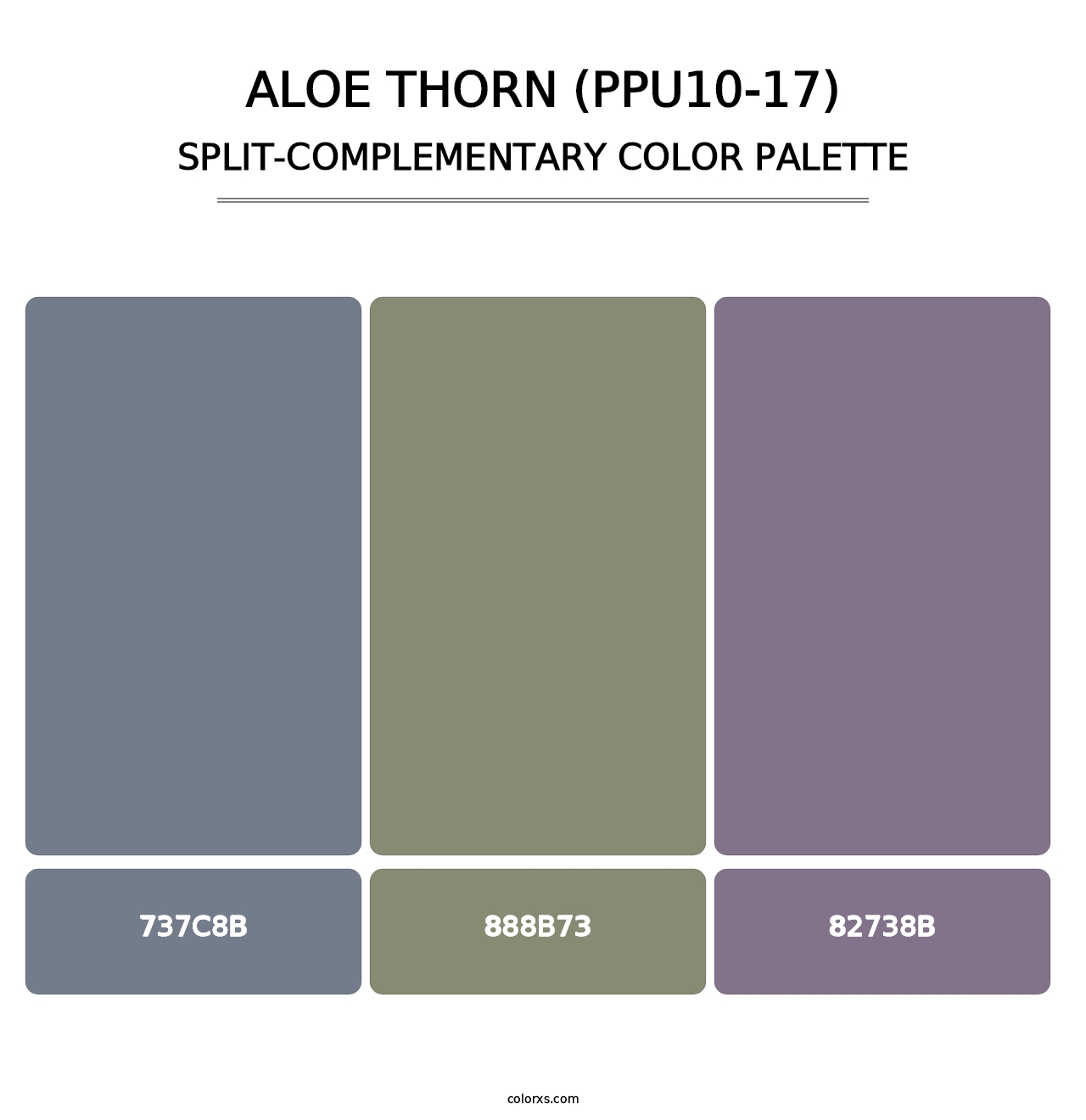 Aloe Thorn (PPU10-17) - Split-Complementary Color Palette