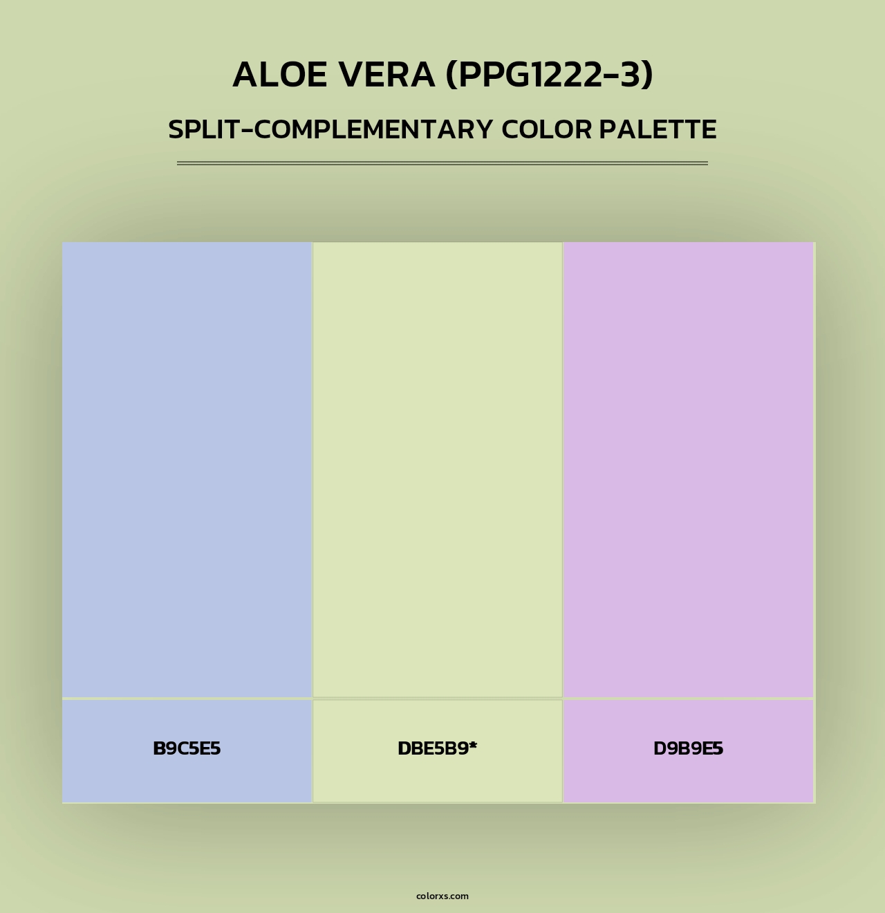 Aloe Vera (PPG1222-3) - Split-Complementary Color Palette
