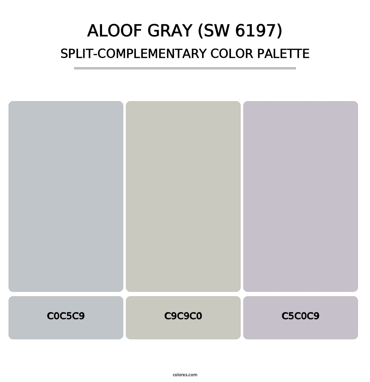 Aloof Gray (SW 6197) - Split-Complementary Color Palette