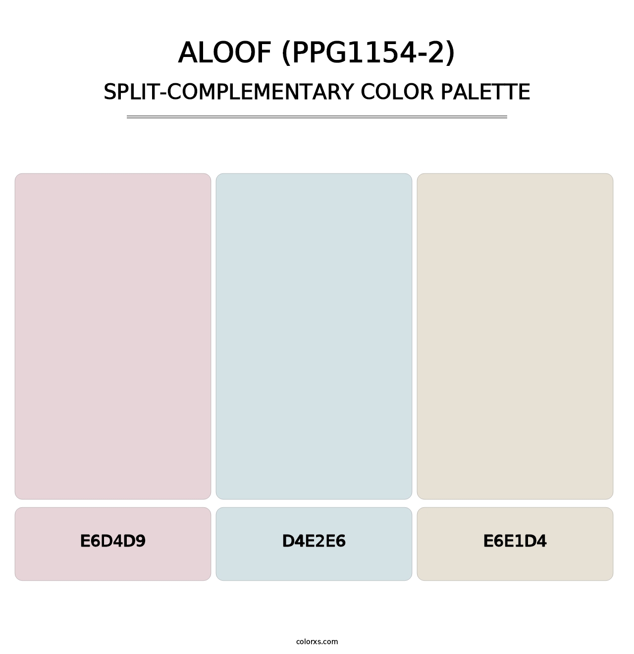 Aloof (PPG1154-2) - Split-Complementary Color Palette