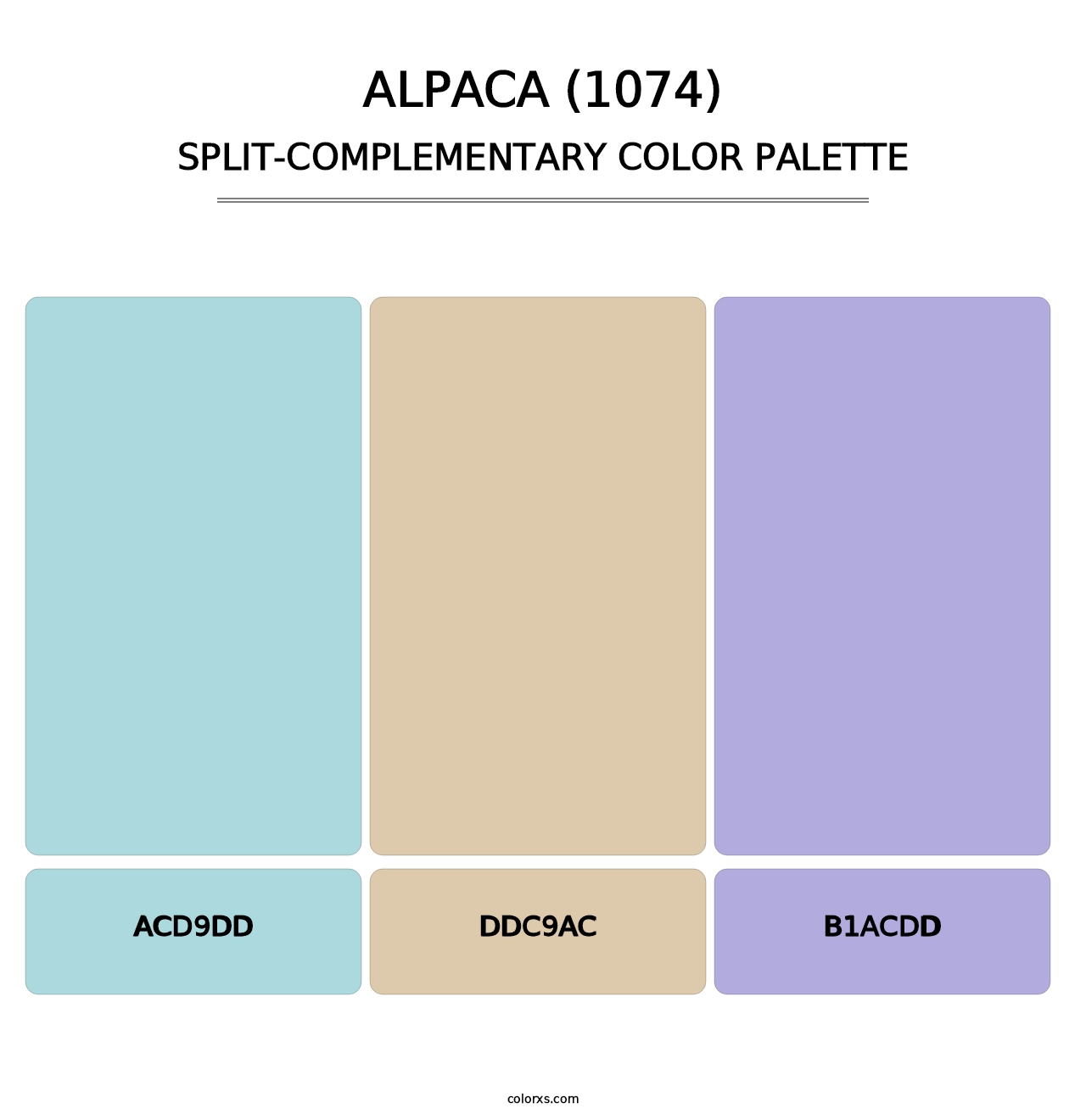 Alpaca (1074) - Split-Complementary Color Palette