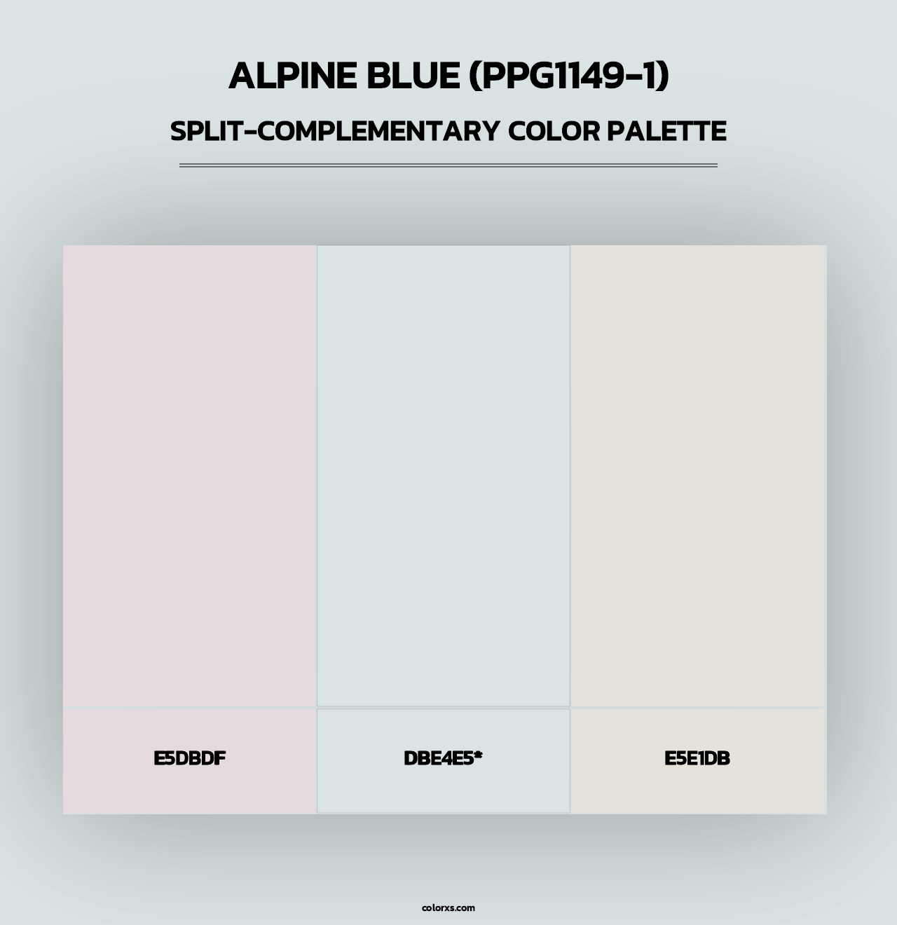Alpine Blue (PPG1149-1) - Split-Complementary Color Palette