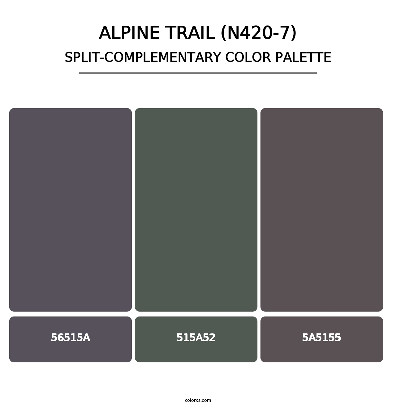 Alpine Trail (N420-7) - Split-Complementary Color Palette