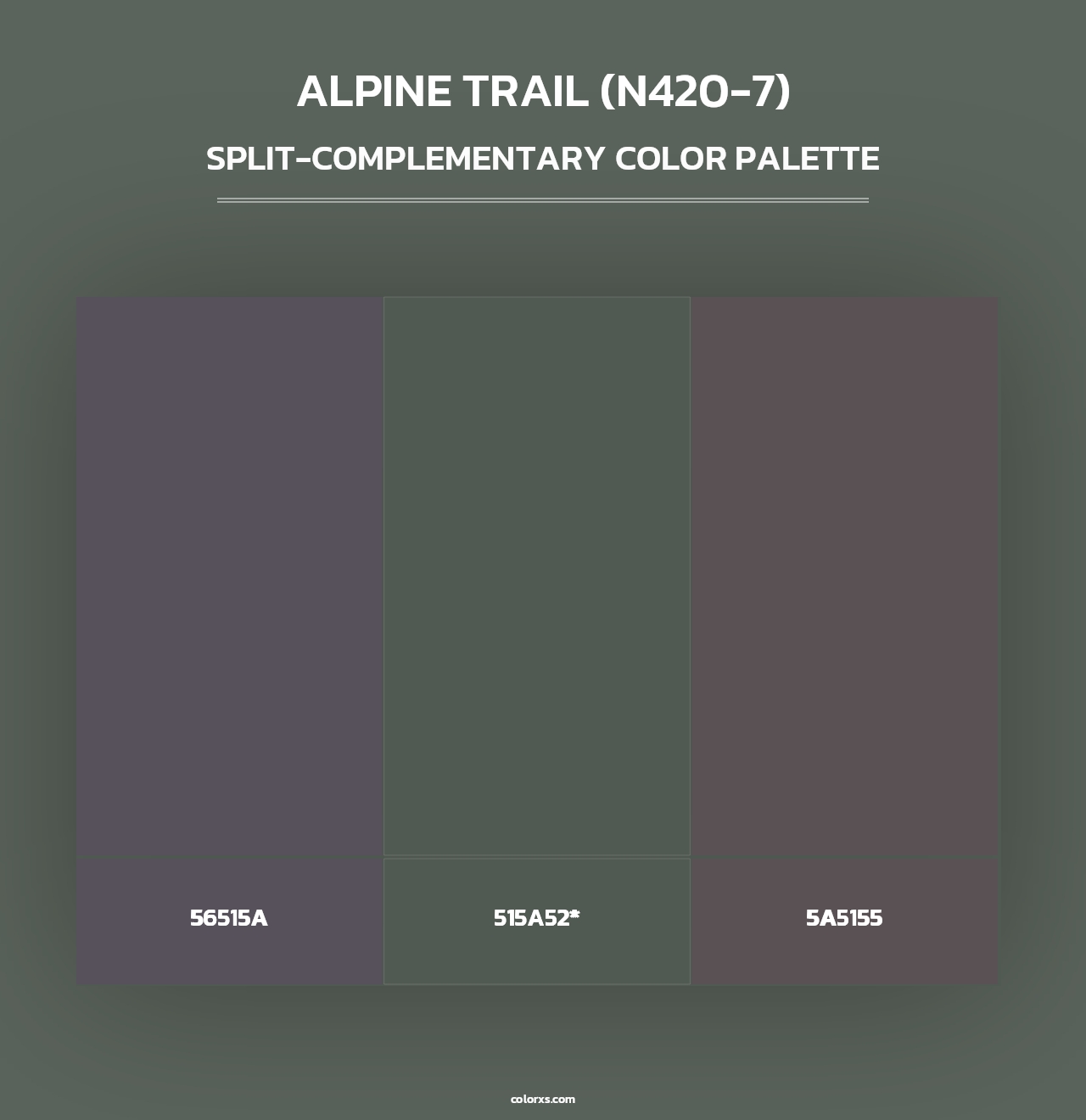 Alpine Trail (N420-7) - Split-Complementary Color Palette