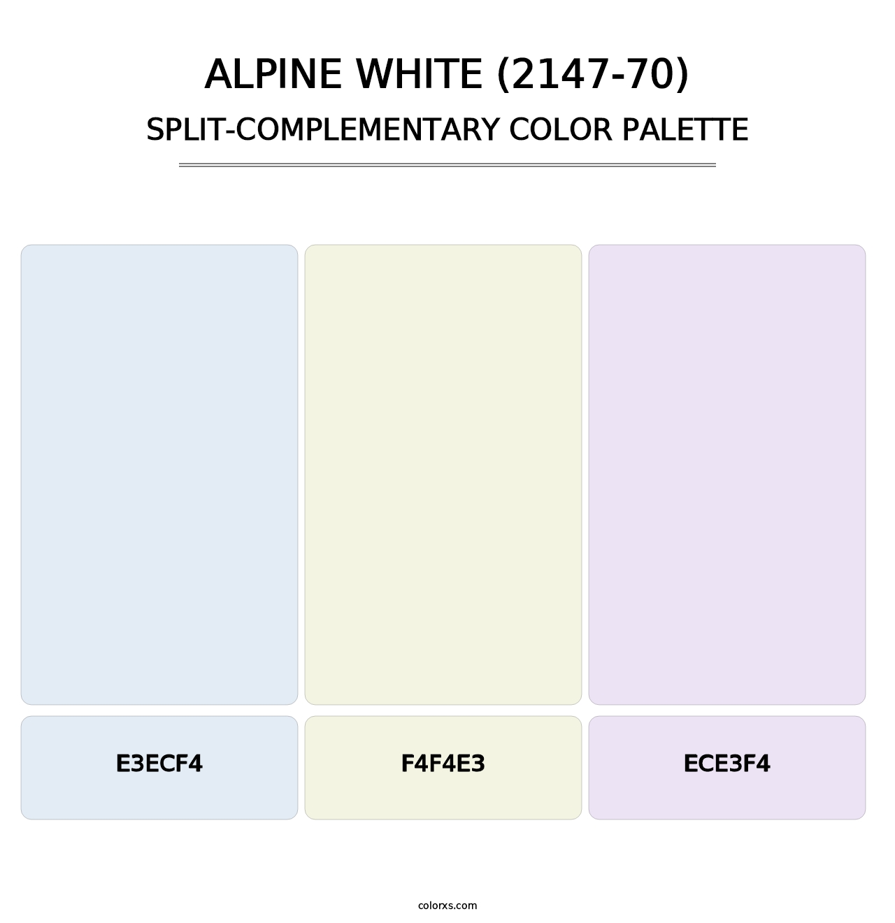 Alpine White (2147-70) - Split-Complementary Color Palette
