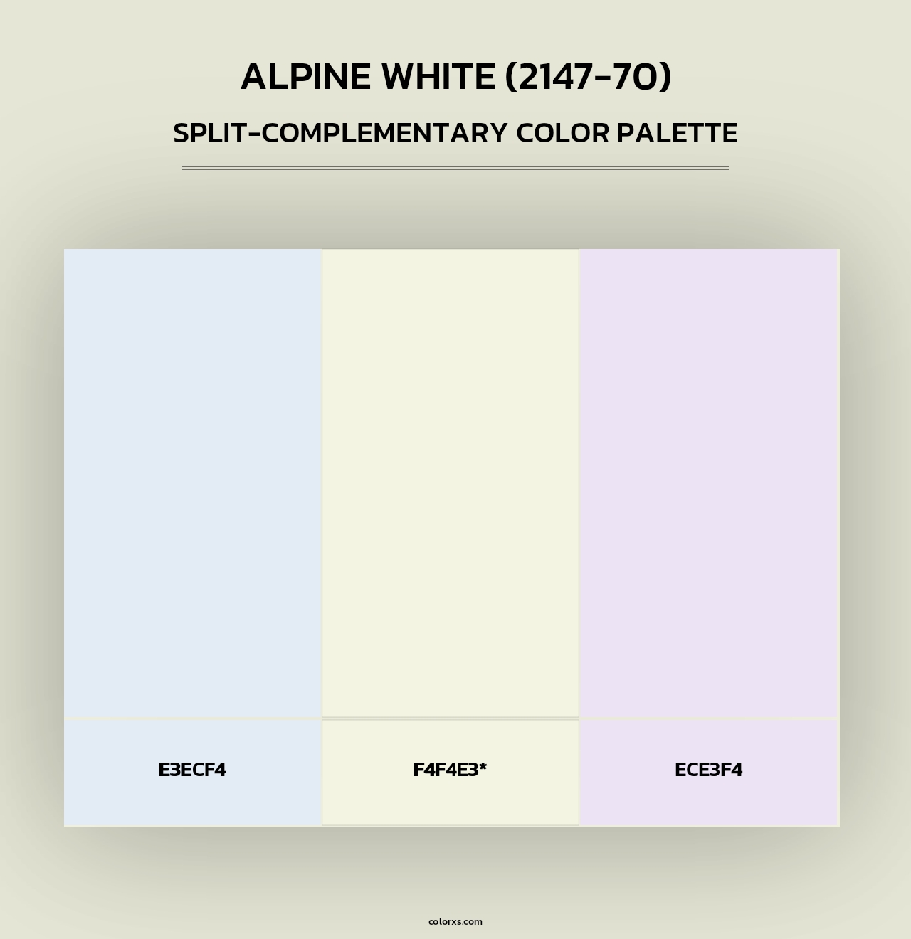 Alpine White (2147-70) - Split-Complementary Color Palette