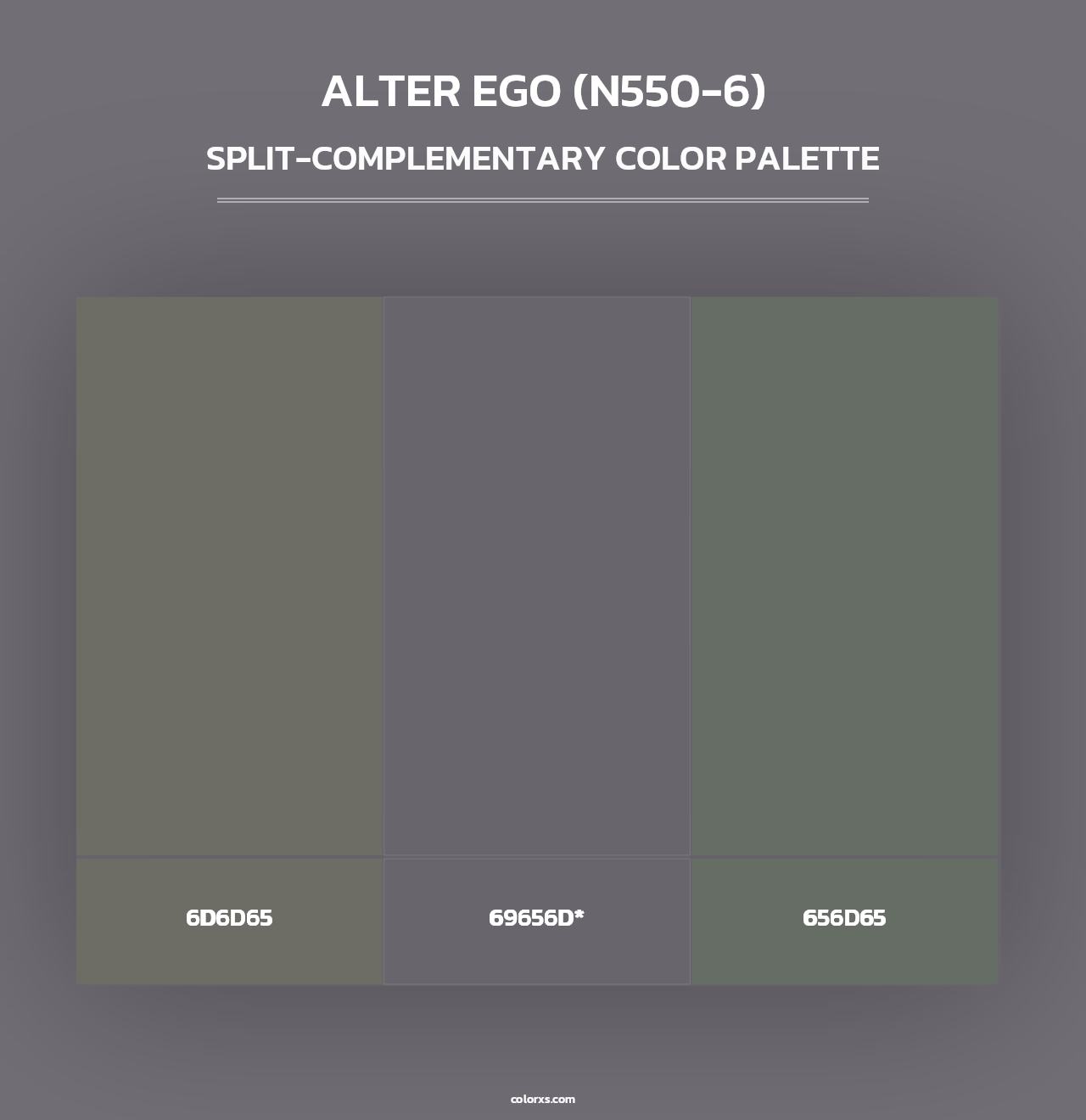 Alter Ego (N550-6) - Split-Complementary Color Palette