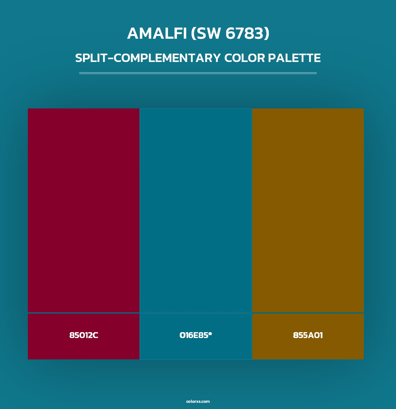 Amalfi (SW 6783) - Split-Complementary Color Palette