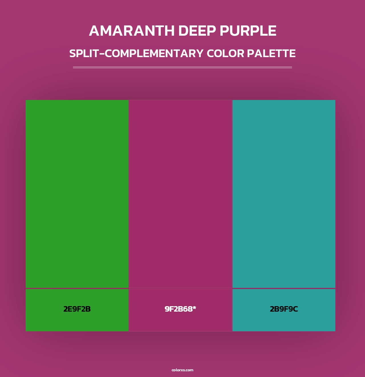 Amaranth Deep Purple - Split-Complementary Color Palette
