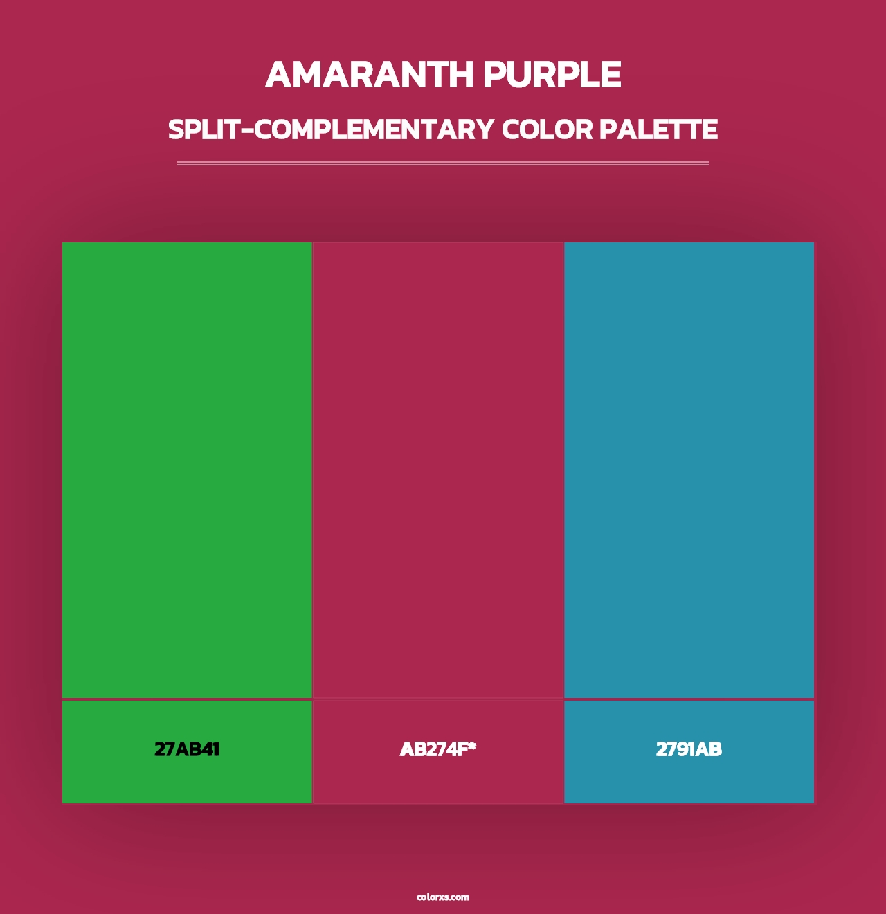 Amaranth Purple - Split-Complementary Color Palette