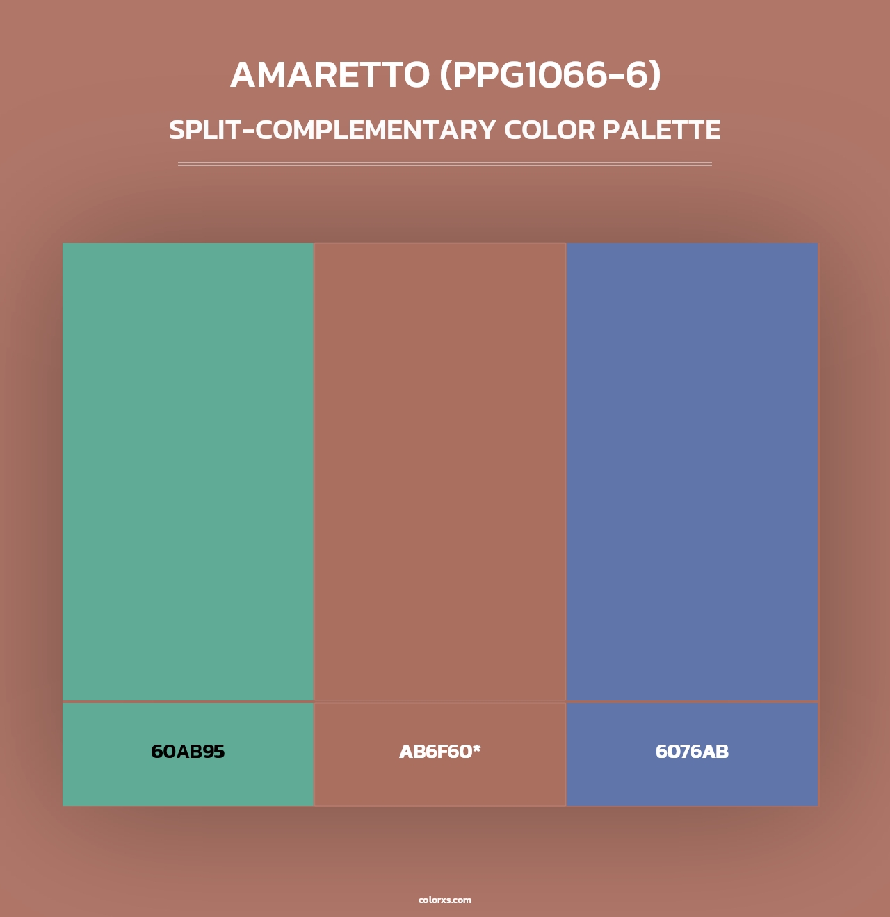 Amaretto (PPG1066-6) - Split-Complementary Color Palette