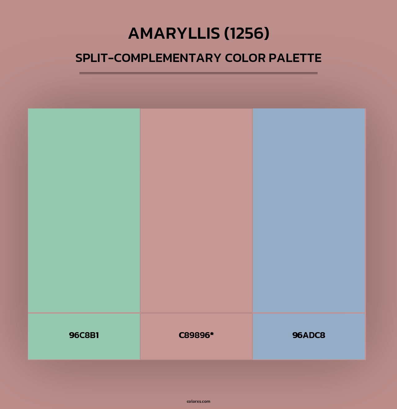 Amaryllis (1256) - Split-Complementary Color Palette