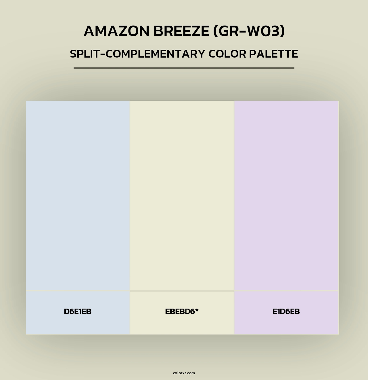 Amazon Breeze (GR-W03) - Split-Complementary Color Palette