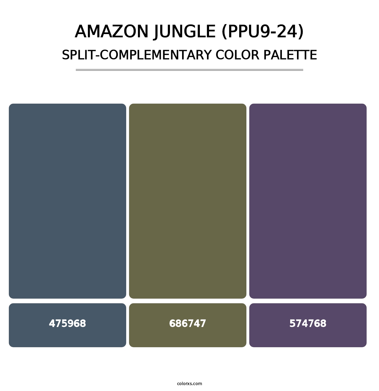 Amazon Jungle (PPU9-24) - Split-Complementary Color Palette
